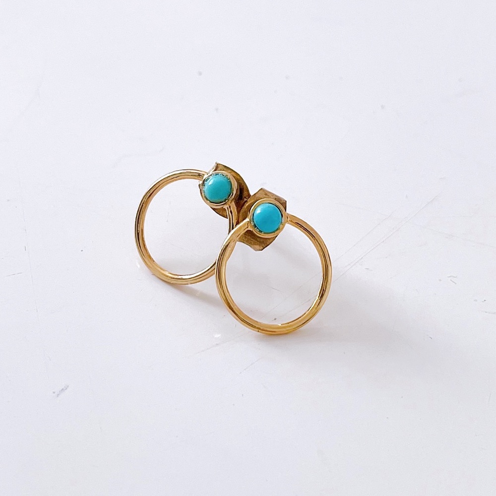 Vintage Turkish stone point earring